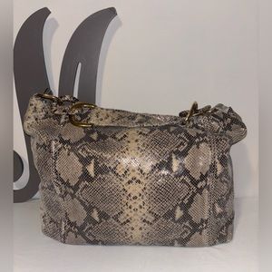 *MICHAEL KORS* Large Snakeskin Pattern Hobo Style Shoulder Bag.